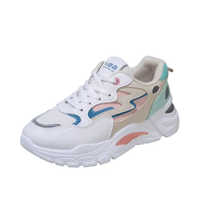 Height Increasing Chunky Sneakers Women Platform Shoes New Breathable Mesh Sport Women&