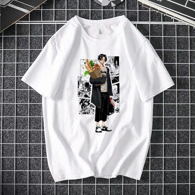 ONE PIECE Pirate King Luffy Fourth Grade Printed T-shirt Thin Top Short Sleeve Anime  Tshirt