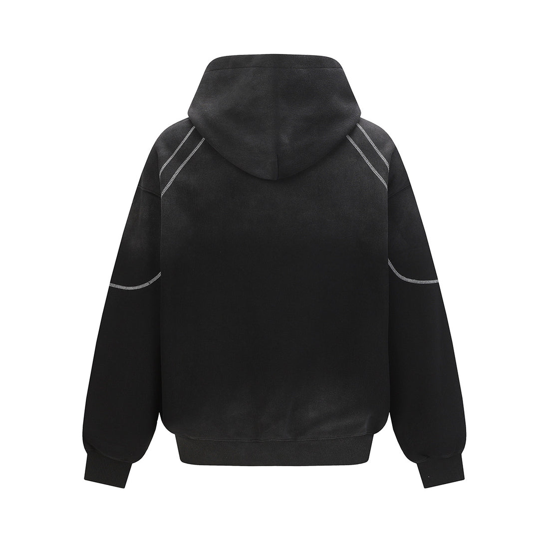 Wash dirty and dyed hoodies with water