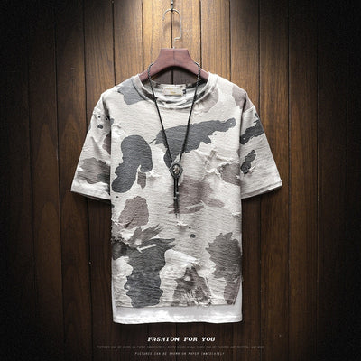 Brand Clothing spring Men design Tshirt short Sleeve Tactical Camouflage T-shirt  masculina tshirt Military broken T shirt
