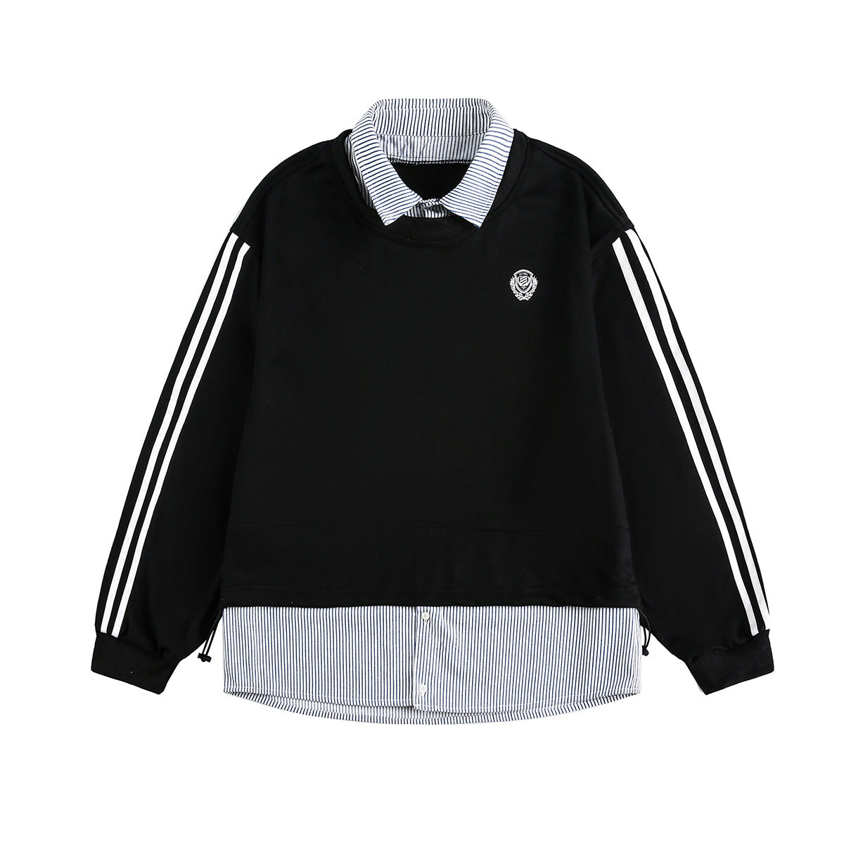 Fake two sports hoodies