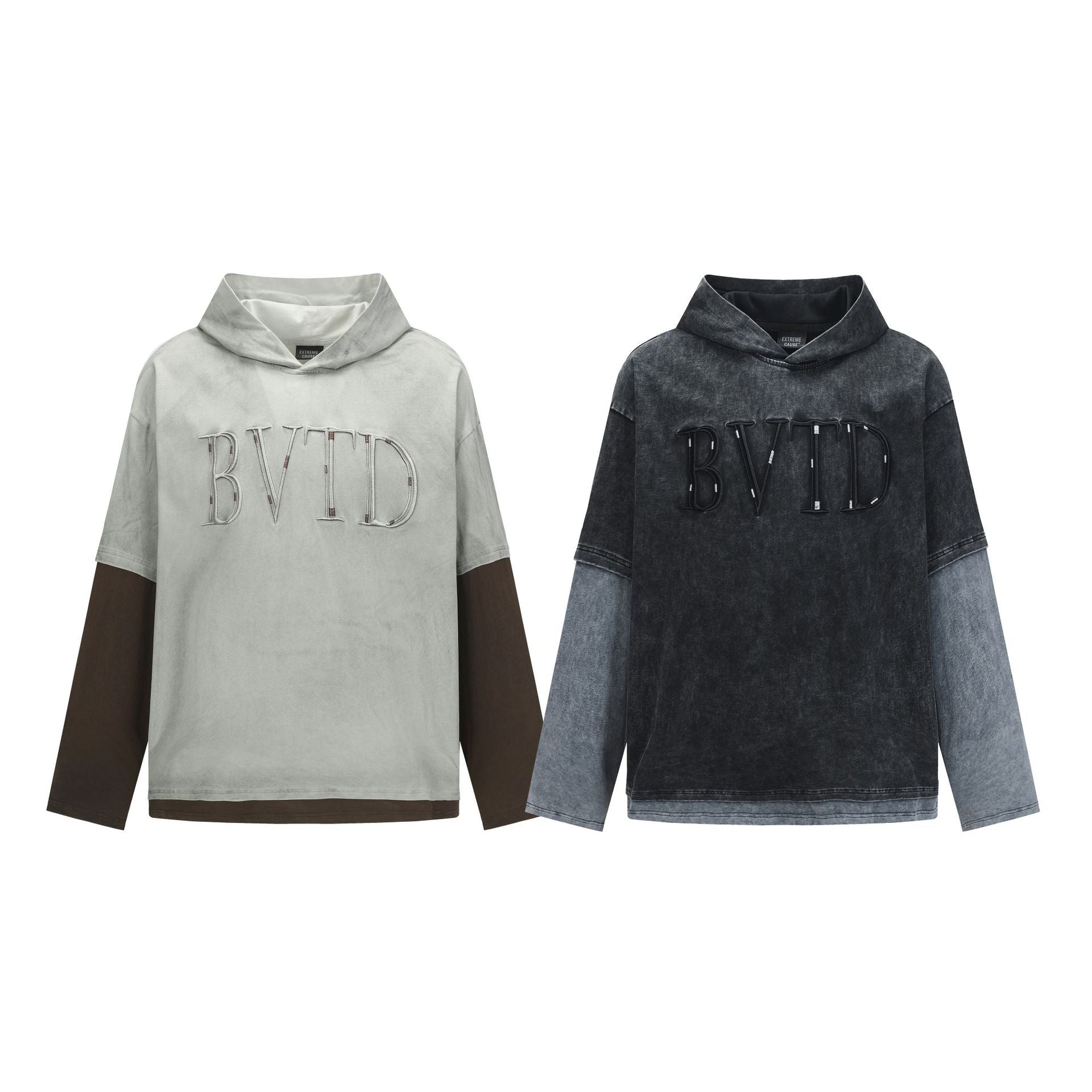 Fake two hoodies