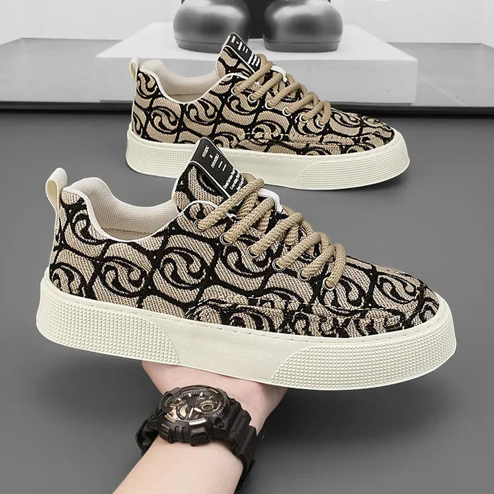 Graffiti prints black canvas sneakers mens vulcanized shoes man low top sneaker lace up trainer skateboard shoes men&
