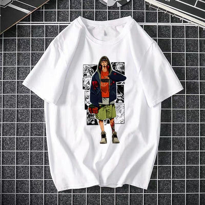 ONE PIECE Pirate King Luffy Fourth Grade Printed T-shirt Thin Top Short Sleeve Anime  Tshirt