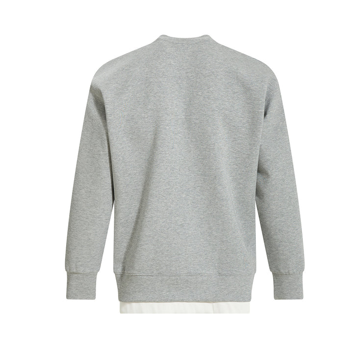 Henry collar undershirt fake two hoodies men