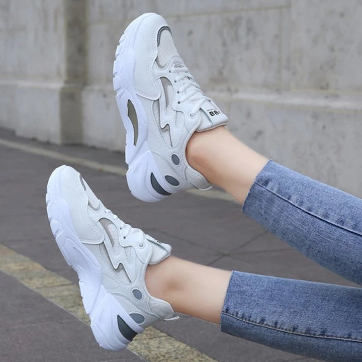 Height Increasing Chunky Sneakers Women Platform Shoes New Breathable Mesh Sport Women&