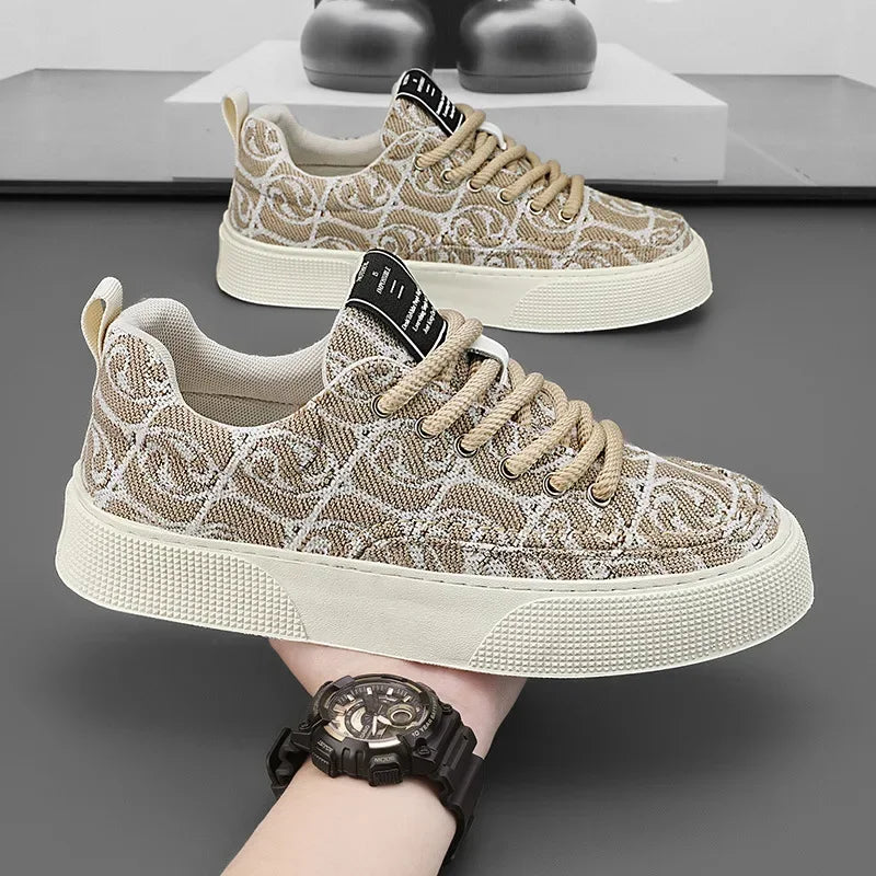 Graffiti prints black canvas sneakers mens vulcanized shoes man low top sneaker lace up trainer skateboard shoes men&