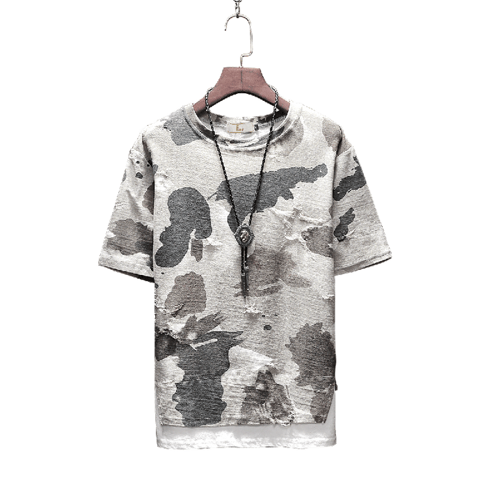 Brand Clothing spring Men design Tshirt short Sleeve Tactical Camouflage T-shirt  masculina tshirt Military broken T shirt