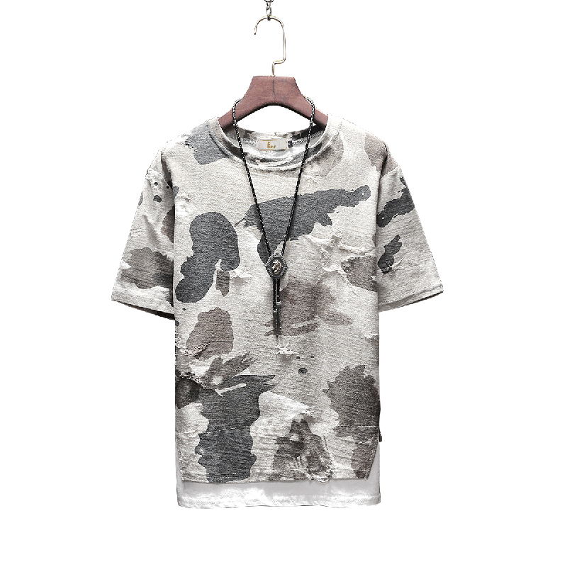 Brand Clothing spring Men design Tshirt short Sleeve Tactical Camouflage T-shirt  masculina tshirt Military broken T shirt