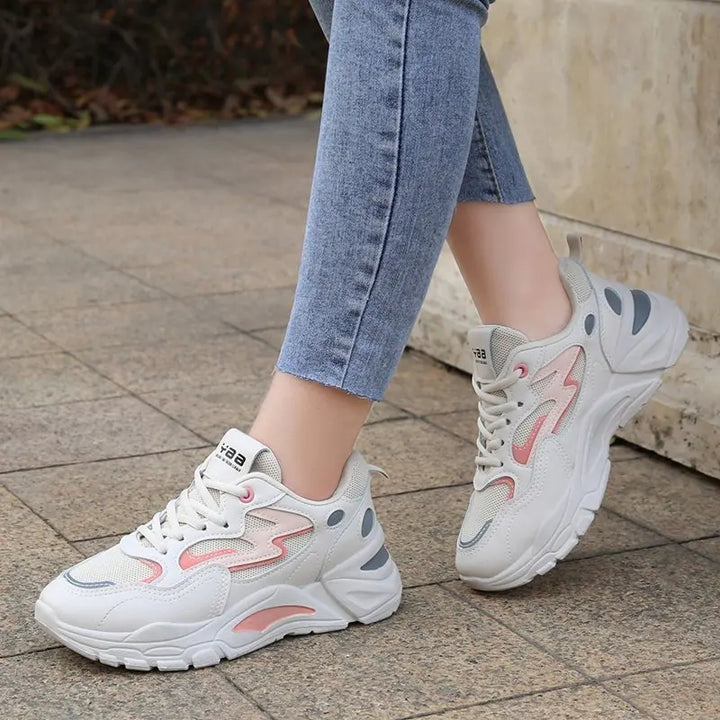 Height Increasing Chunky Sneakers Women Platform Shoes New Breathable Mesh Sport Women&
