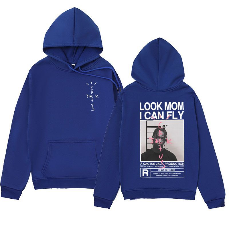 Spring and Autumn Plush Cross border Men's JACK Series Hoodies LOOK MOMICAN FLY Hoodies Hoodies