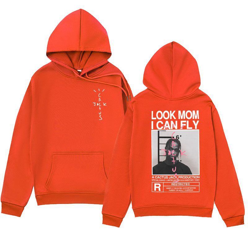 Spring and Autumn Plush Cross border Men's JACK Series Hoodies LOOK MOMICAN FLY Hoodies Hoodies