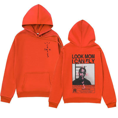 Spring and Autumn Plush Cross border Men's JACK Series Hoodies LOOK MOMICAN FLY Hoodies Hoodies